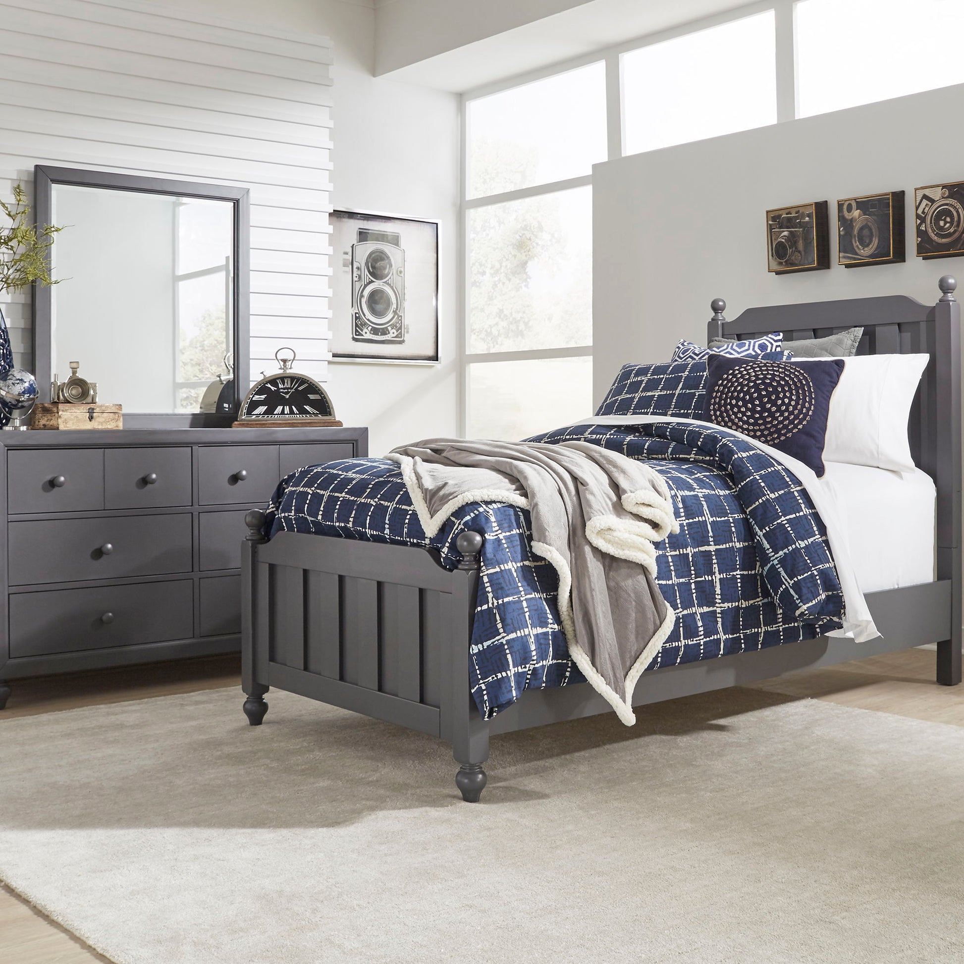 Cottage View - Panel Bed, Dresser & Mirror - Hornell Furniture Outlet