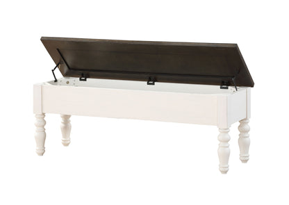 Joanna - Storage Bench - Two Tone - Hornell Furniture Outlet