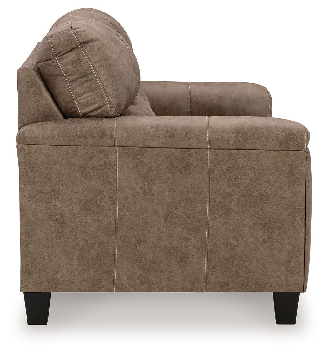 Navi - 3 Pc. - Sofa, Loveseat, Rocker Recliner - Fossil - Hornell Furniture Outlet