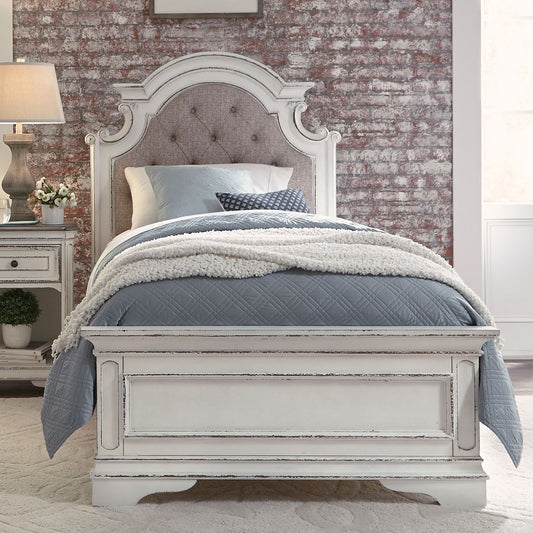 Magnolia Manor - Full Upholstered Bed - White - Hornell Furniture Outlet