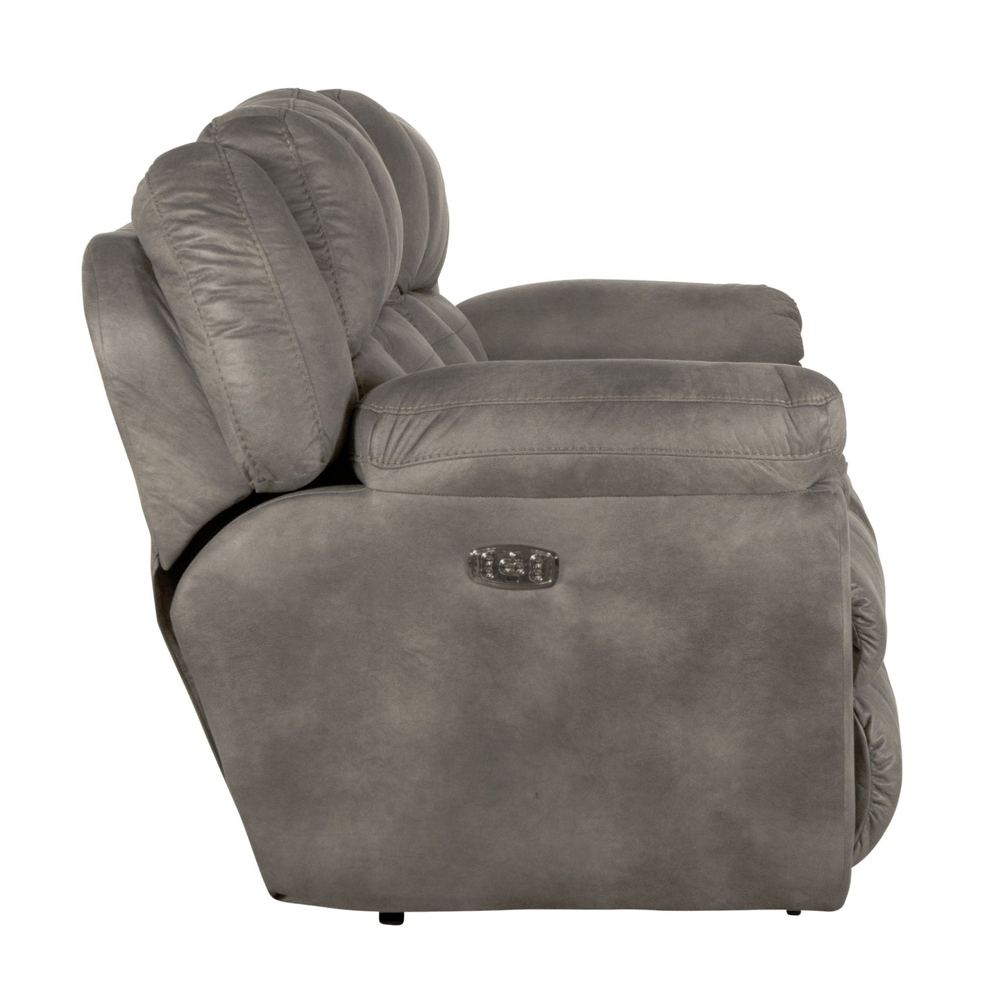 Ferrington - Power Lay Flat Reclining Console Loveseat with Power Adjustable Headrest & Lumbar - Hornell Furniture Outlet