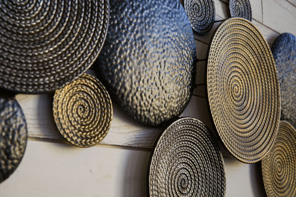 Emsley - Metallic / Black / Gray - Wall Decor - Hornell Furniture Outlet