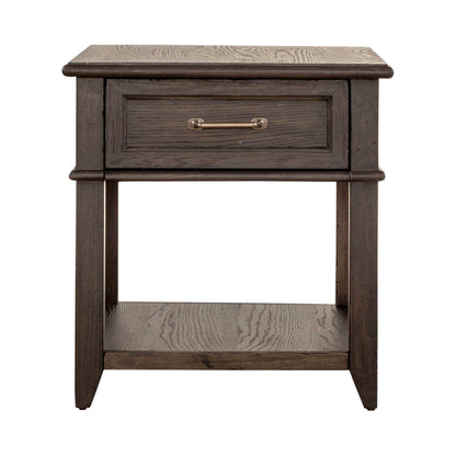 Mill Creek - Drawer End Table - Dark Brown - Hornell Furniture Outlet