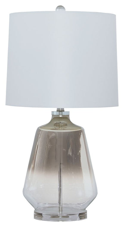 Jaslyn - Pearl Silver Finish - Glass Table Lamp - Hornell Furniture Outlet