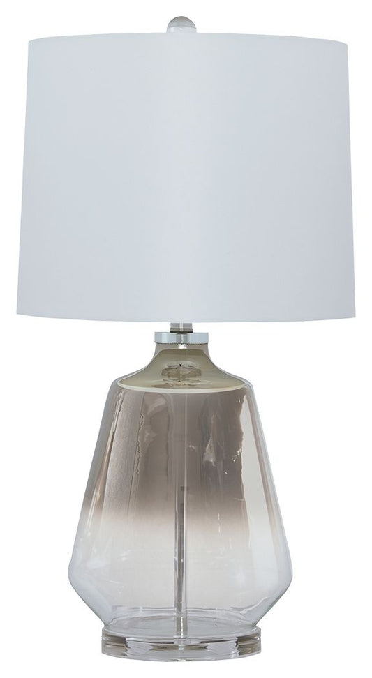 Jaslyn - Pearl Silver Finish - Glass Table Lamp - Hornell Furniture Outlet