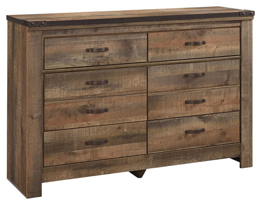 Trinell - Brown Dark - Six Drawer Dresser - 61.34" x 15.98" x 42.99" - Hornell Furniture Outlet