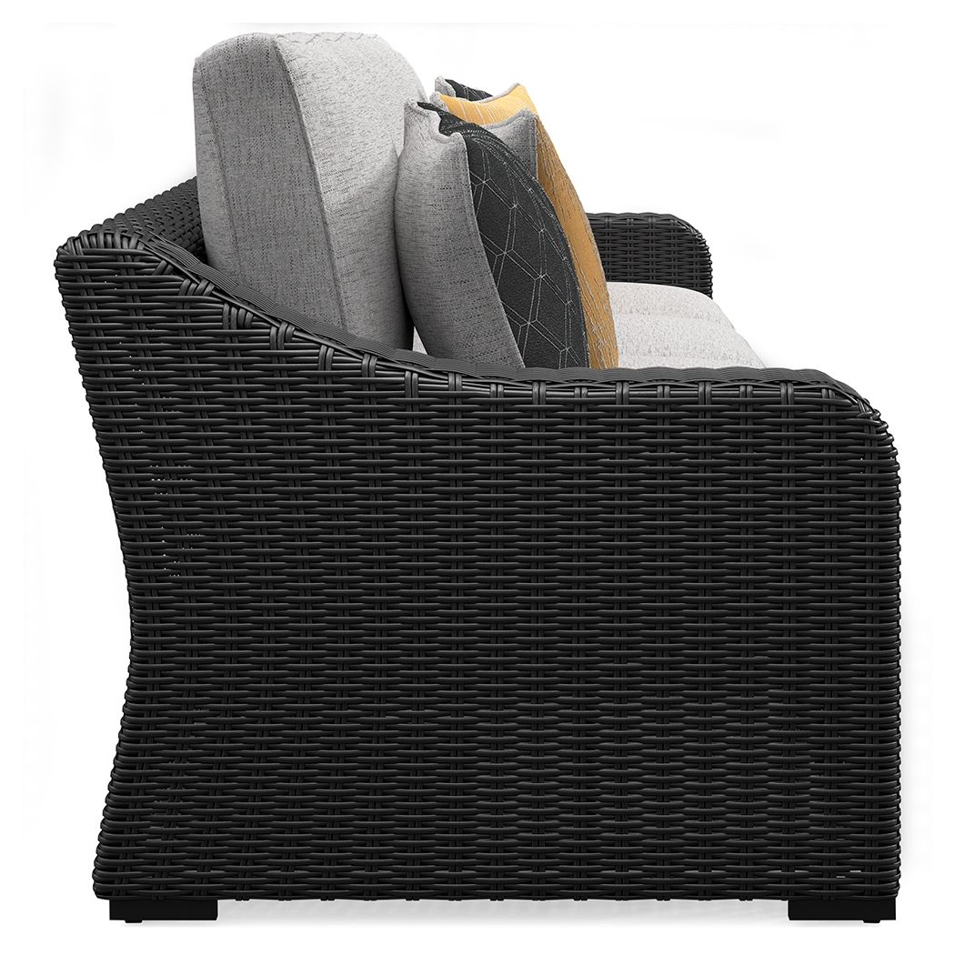 Beachcroft - 5-Piece Outdoor Sectional - Black / Light Gray