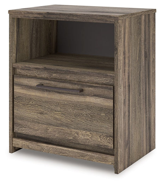 Elbrim - Brown - One Drawer Night Stand - Hornell Furniture Outlet