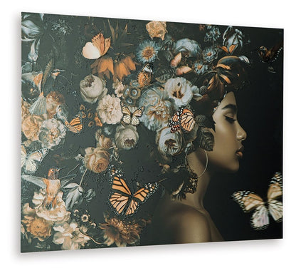 Valfer - Orange / Black / White - Wall Art - Hornell Furniture Outlet