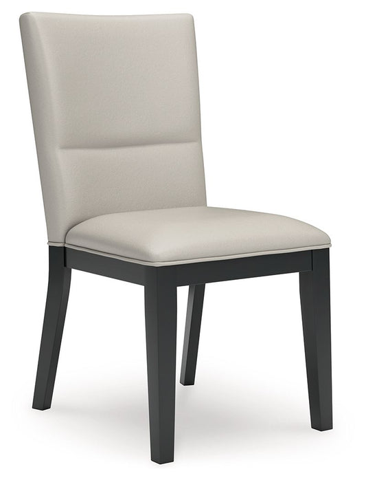 Glinari - Taupe / Black - Dining Upholstered Side Chair (Set of 2) - Hornell Furniture Outlet