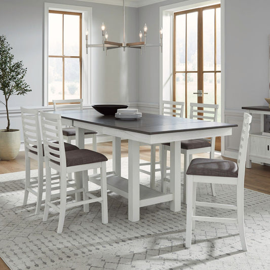 Brook Bay - Counter Trestle Table Set - Hornell Furniture Outlet