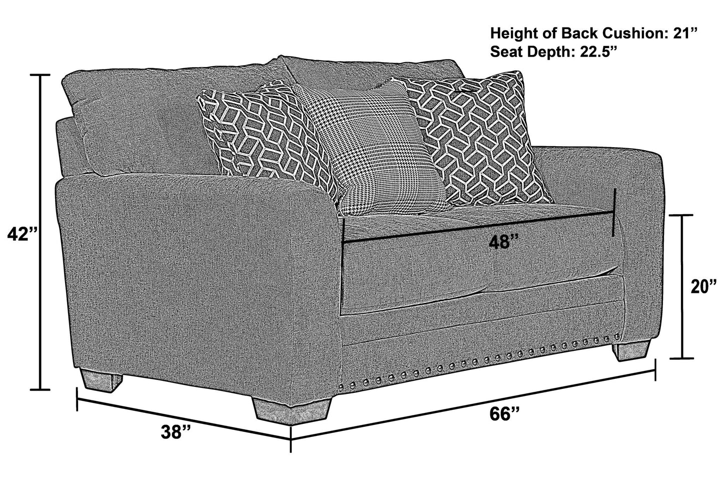Cutler - Loveseat - Ash - Hornell Furniture Outlet