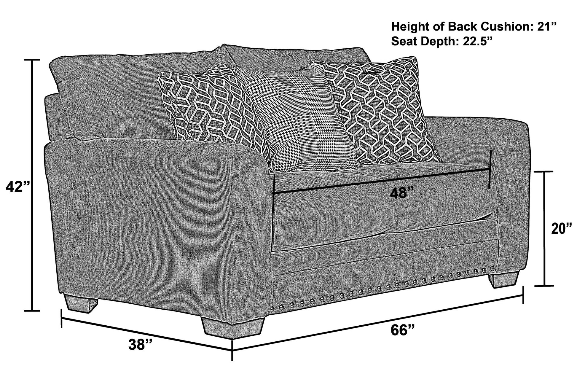Cutler - Loveseat - Ash - Hornell Furniture Outlet