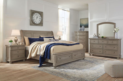 Lettner - Sleigh Bed - Hornell Furniture Outlet