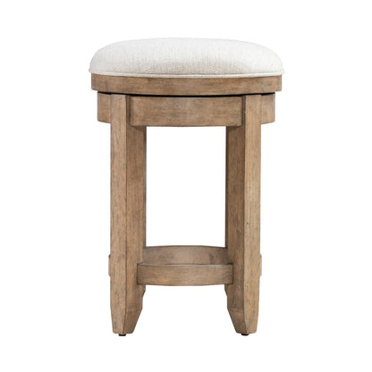 Millstone - Upholstered Console Swivel Stool (RTA) - Nutmeg - Hornell Furniture Outlet