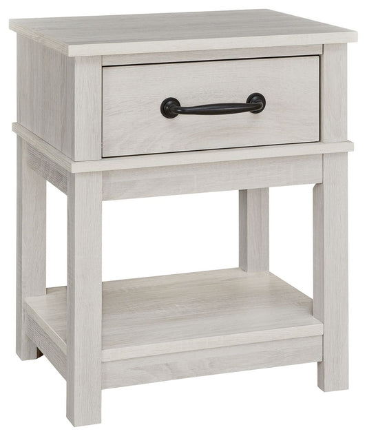 Dorrinson - White - One Drawer Night Stand - Hornell Furniture Outlet