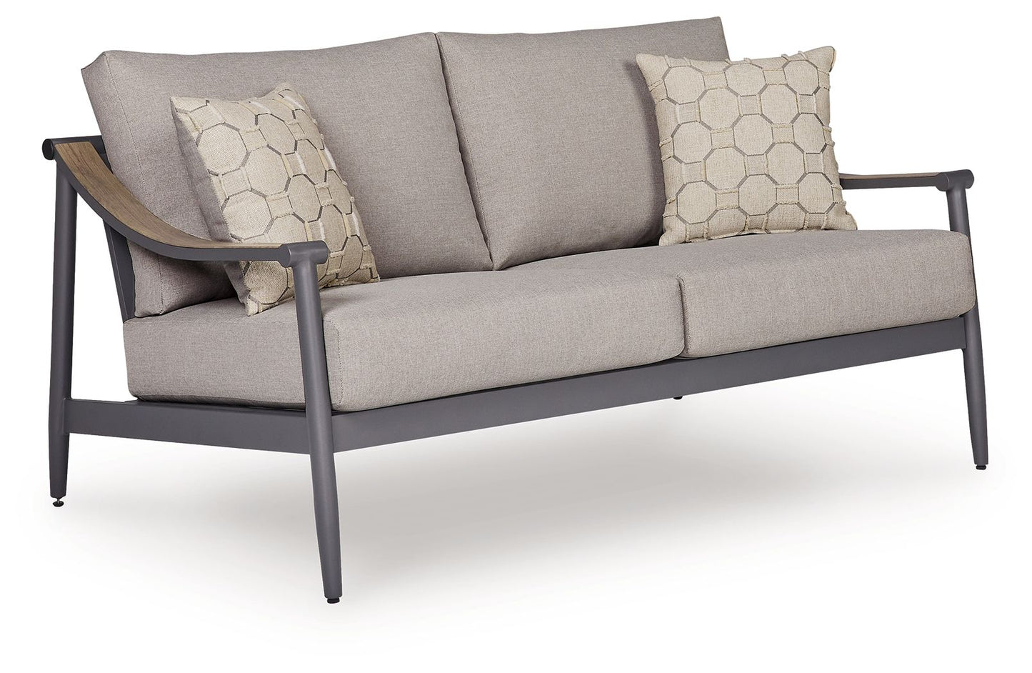 Ocean Beach - Loveseat With Cushion - Gray - Hornell Furniture Outlet