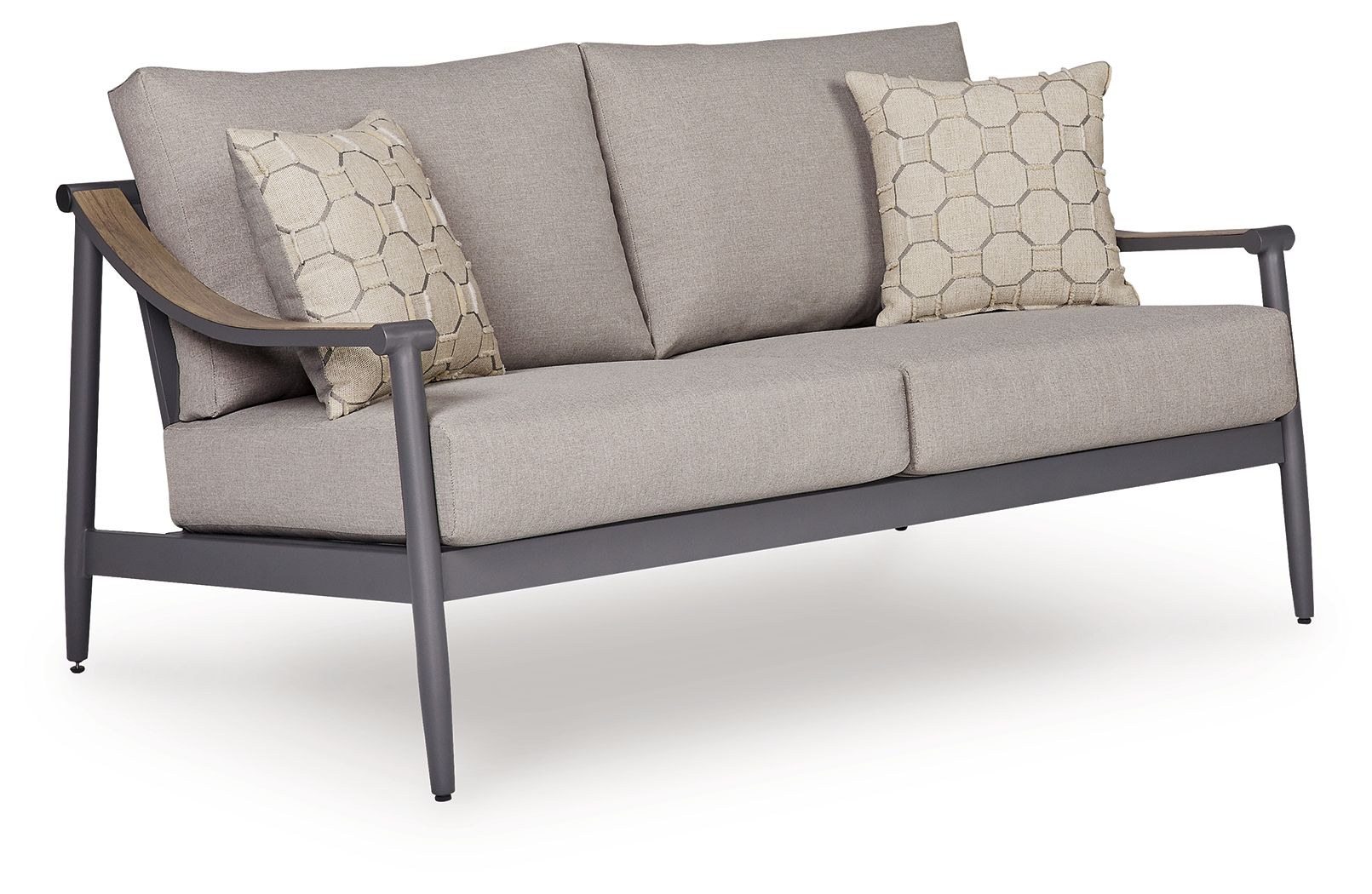 Ocean Beach - Loveseat With Cushion - Gray - Hornell Furniture Outlet