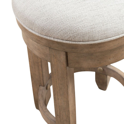 Millstone - Upholstered Console Swivel Stool (RTA) - Nutmeg - Hornell Furniture Outlet