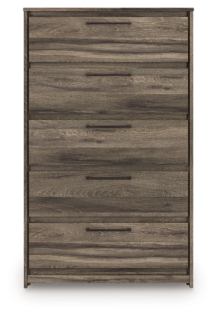 Elbrim - Five Drawer Chest - Brown - Hornell Furniture Outlet