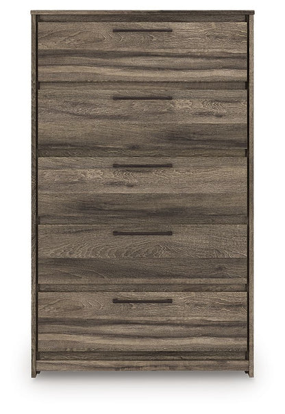 Elbrim - Five Drawer Chest - Brown - Hornell Furniture Outlet