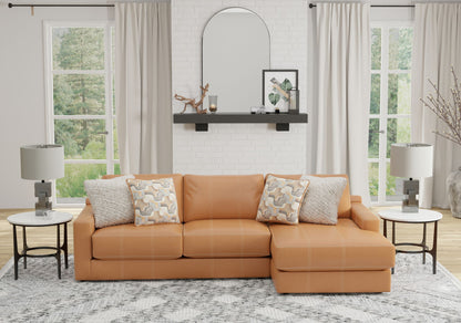 Minori - Italian Leather Sectional - Hornell Furniture Outlet