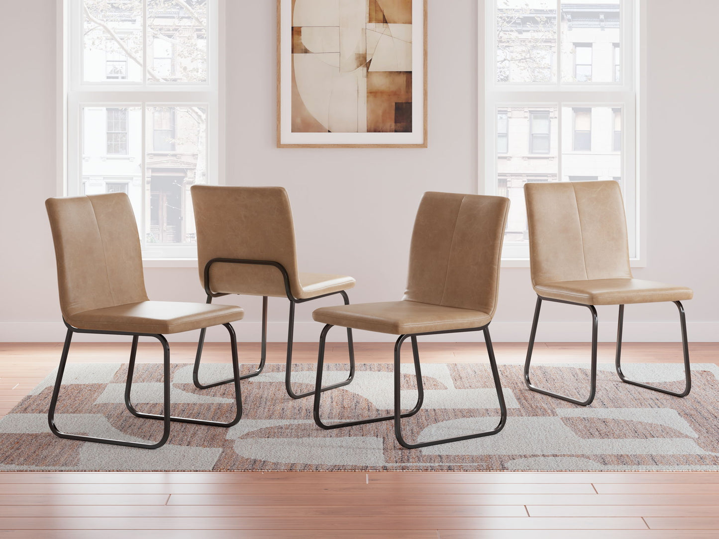 Pharwynn - 5 Pc. - Dining Room Table, 4 Side Chair - Black - Hornell Furniture Outlet