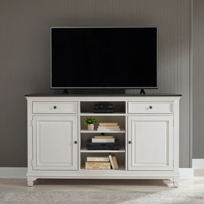 Allyson Park - 68" Highboy TV Console - White - Hornell Furniture Outlet