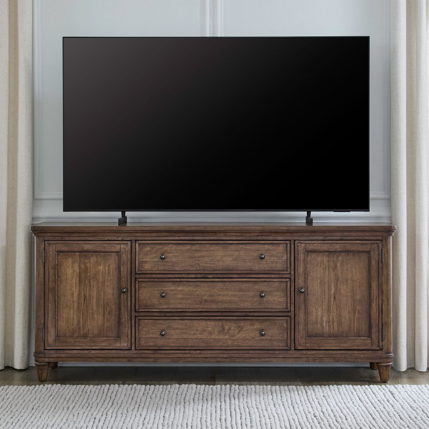Harrison Heights - 76" TV Console - Sienna - Hornell Furniture Outlet