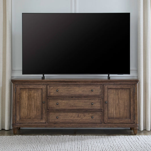 Harrison Heights - 76" TV Console - Sienna - Hornell Furniture Outlet