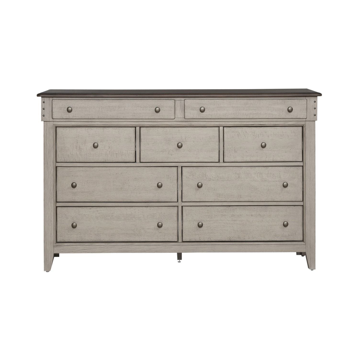 Ivy Hollow - 9 Drawer Dresser - White - Hornell Furniture Outlet