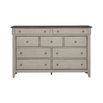 Ivy Hollow - 9 Drawer Dresser - White - Hornell Furniture Outlet