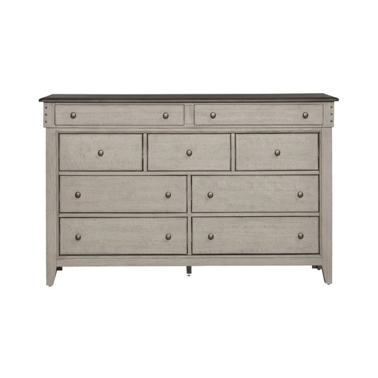Ivy Hollow - 9 Drawer Dresser - White - Hornell Furniture Outlet