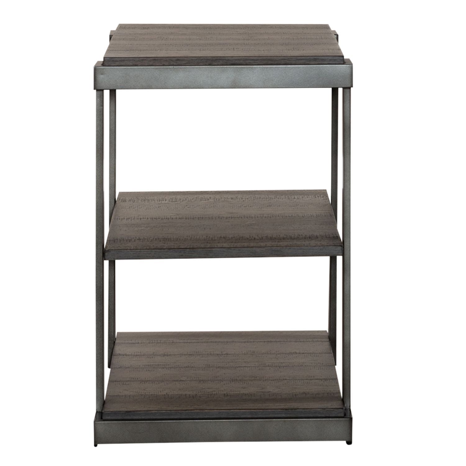Modern View - Tiered End Table - Dark Gray - Hornell Furniture Outlet