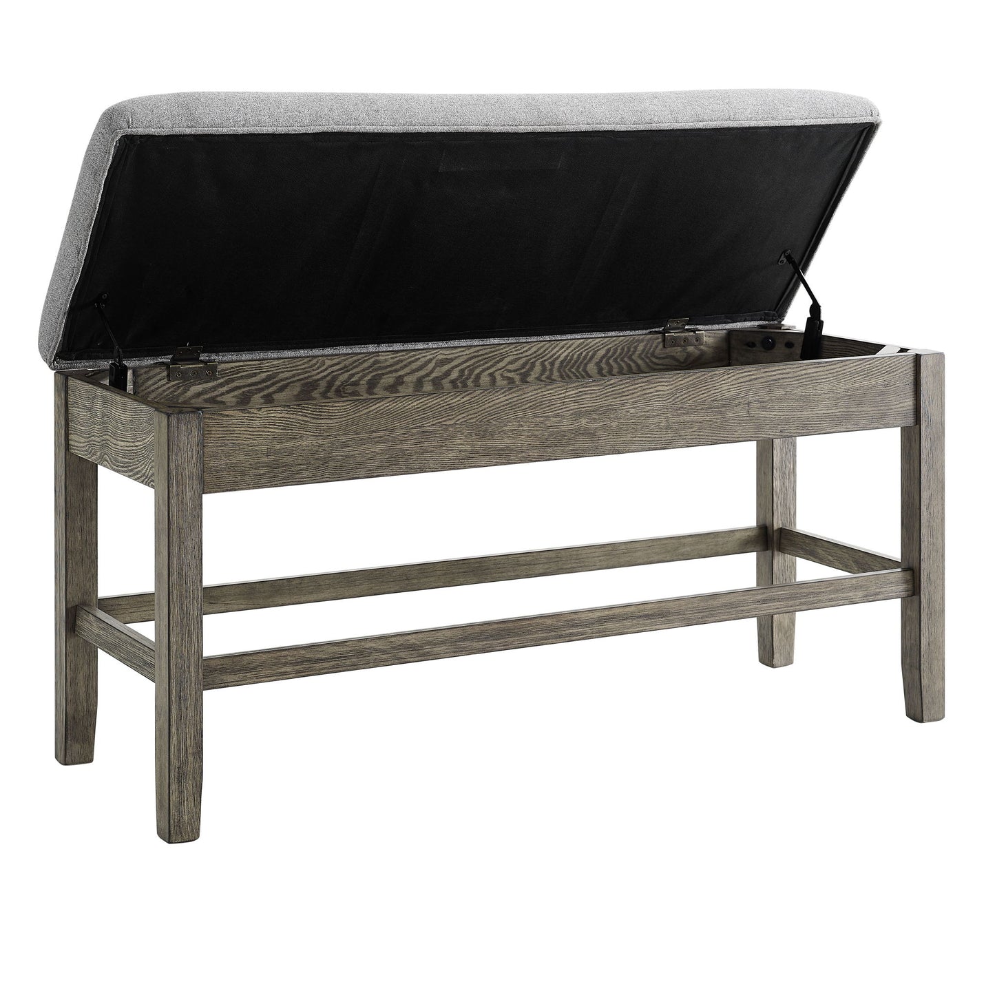 Grayson - Storage Counter Bench - Dark Gray - Hornell Furniture Outlet