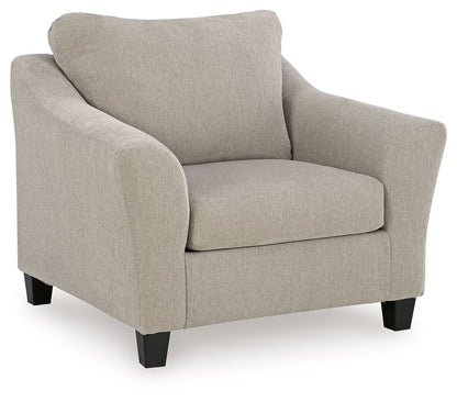 Willarae - 2 Pc. - Chair And A Half, Ottoman - Taupe - Hornell Furniture Outlet