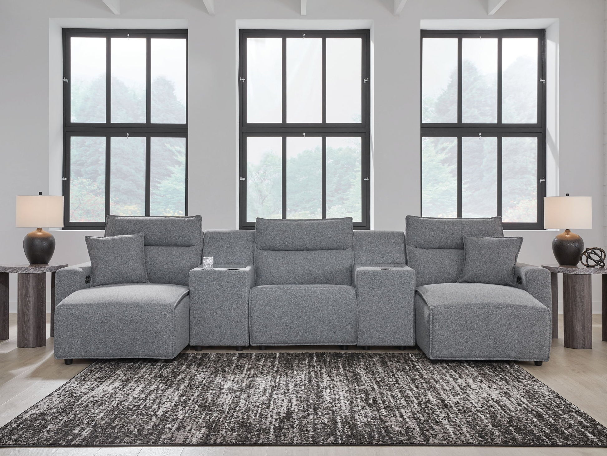 ModMax II - Salt And Pepper - Reclining Sectional - Hornell Furniture Outlet