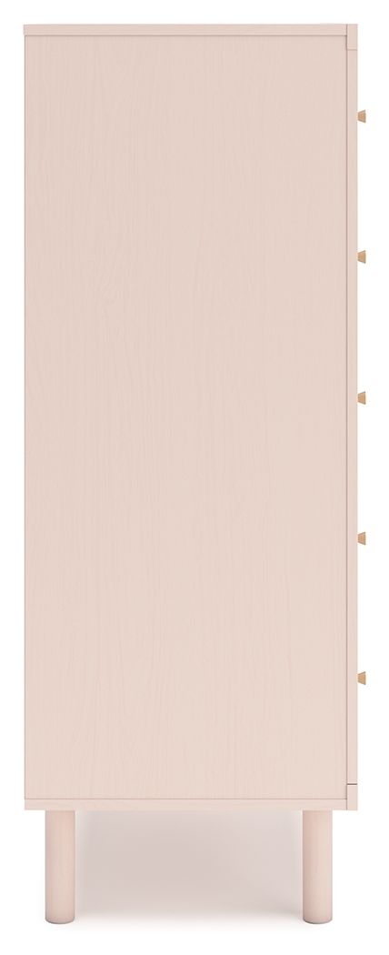 Wistenpine - Blush - Five Drawer Chest - Hornell Furniture Outlet