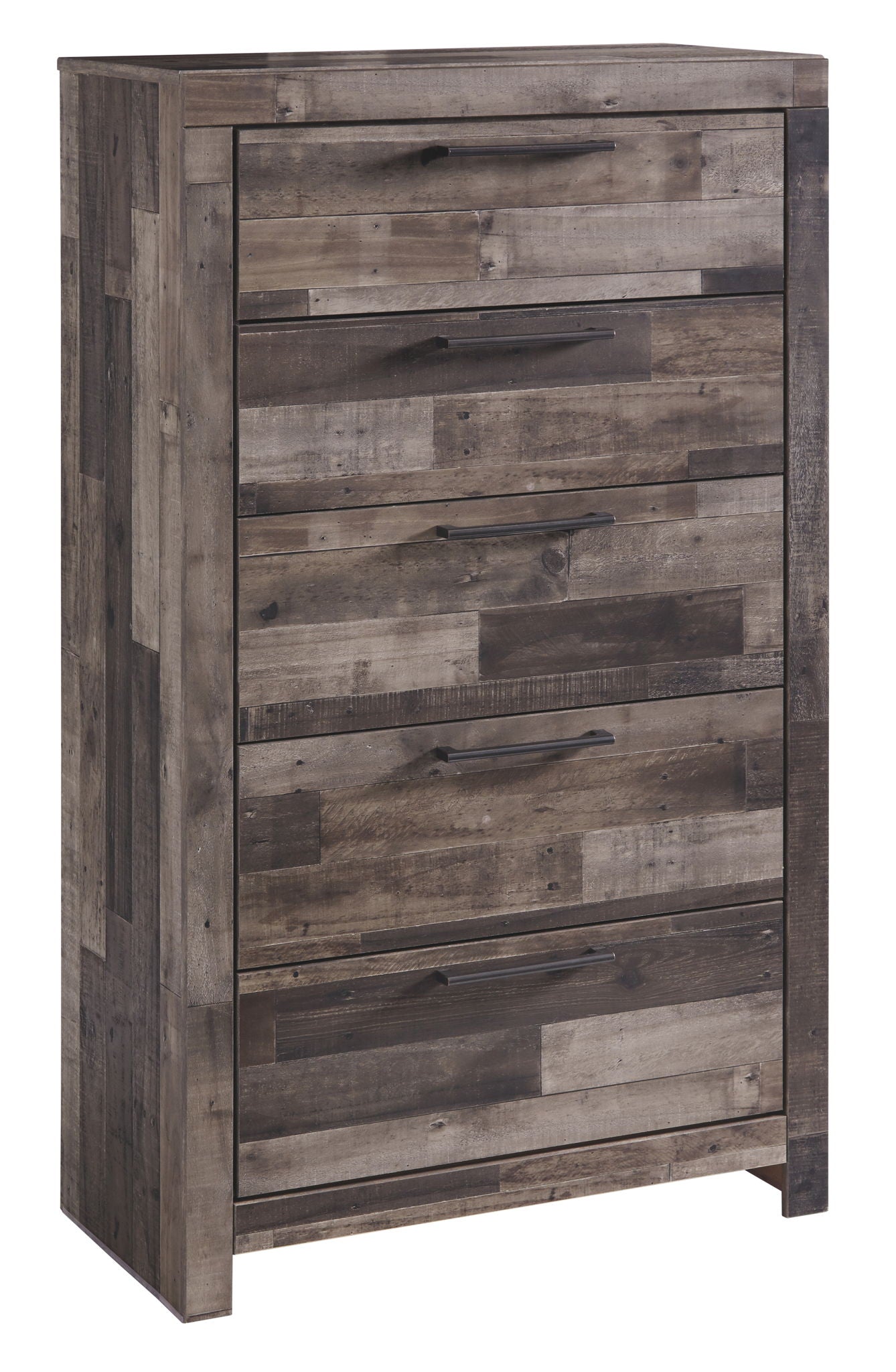 Derekson - Multi Gray - Five Drawer Chest - Hornell Furniture Outlet