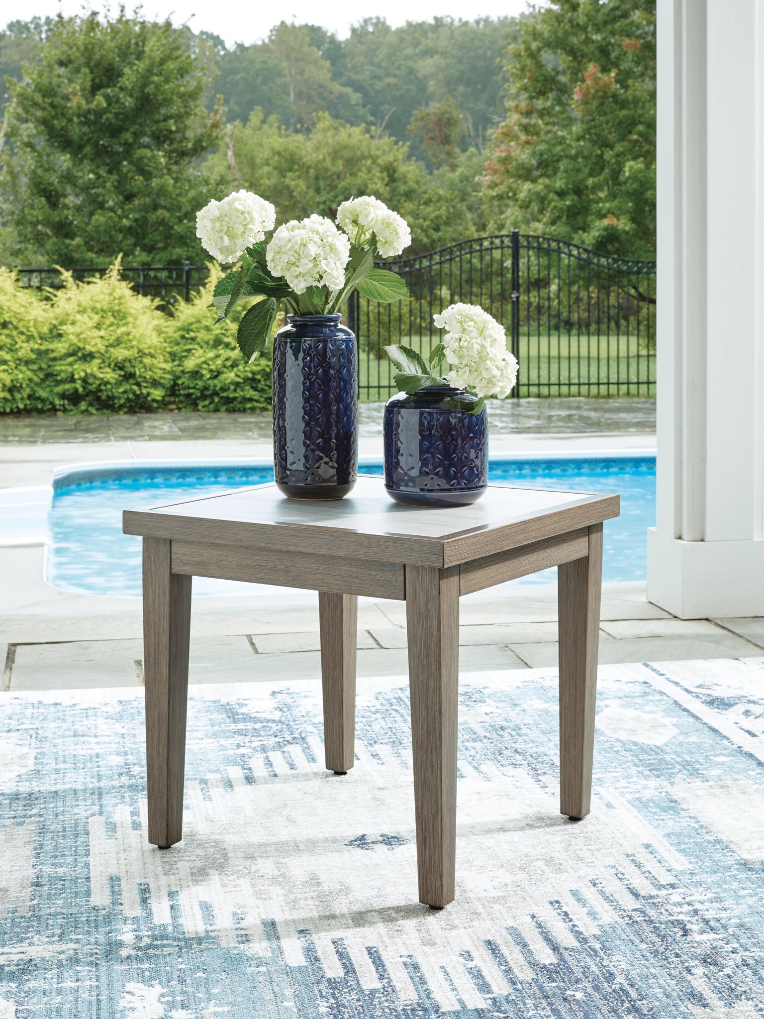 Rainier Ranch - Square End Table - Brown / Beige - Hornell Furniture Outlet