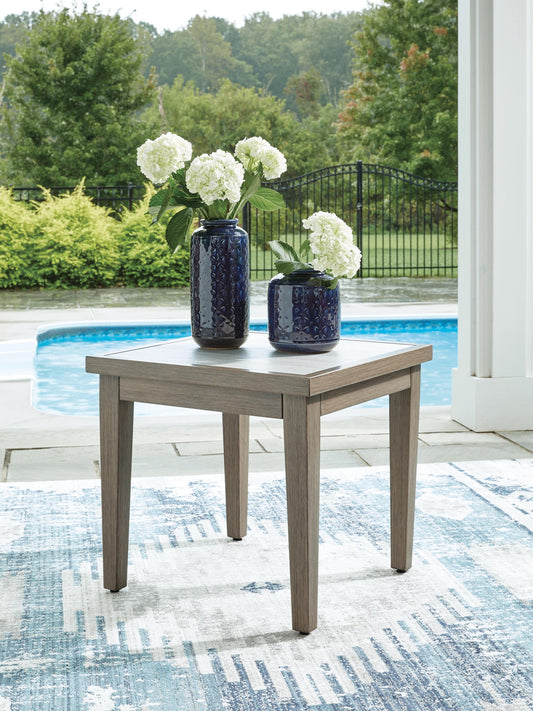 Rainier Ranch - Square End Table - Brown / Beige - Hornell Furniture Outlet