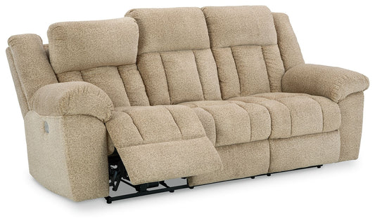 Tip - off - Power Reclining Sofa With Adj Headrest - Hornell Furniture Outlet