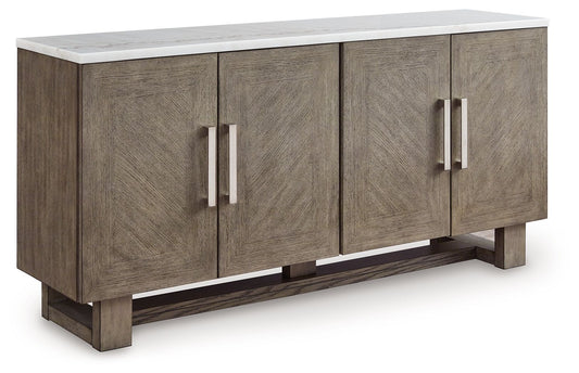Loyaska - Grayish Brown / White - Extra Large TV Stand - Hornell Furniture Outlet