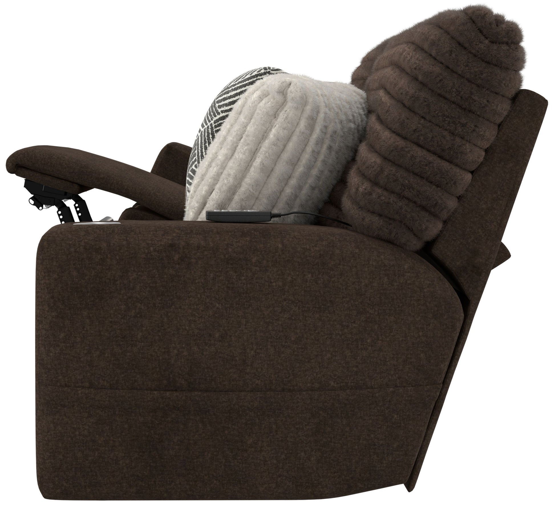 Zen - Power Reclining Sofa With CR3 Heat/Massage/Zero Gravity - Chocolate - Hornell Furniture Outlet