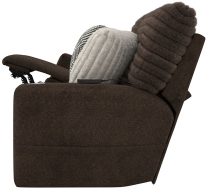 Zen - Power Reclining Sofa With CR3 Heat/Massage/Zero Gravity - Chocolate - Hornell Furniture Outlet