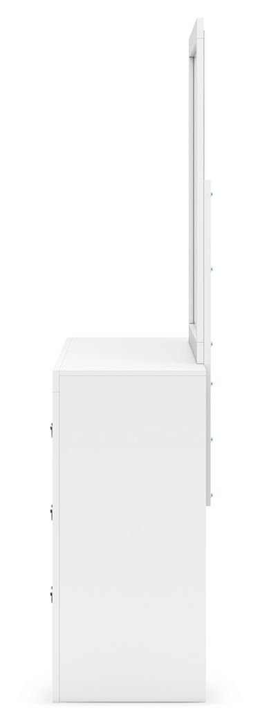 Binterglen - White - Dresser And Mirror - Hornell Furniture Outlet
