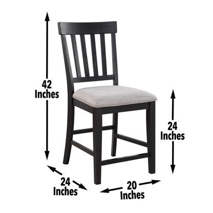 Halle - Counter Chair (Set of 2) - Dark Brown - Hornell Furniture Outlet