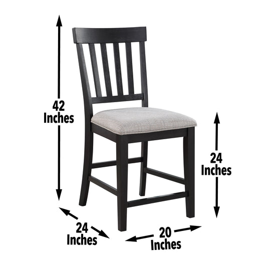 Halle - Counter Chair (Set of 2) - Dark Brown - Hornell Furniture Outlet
