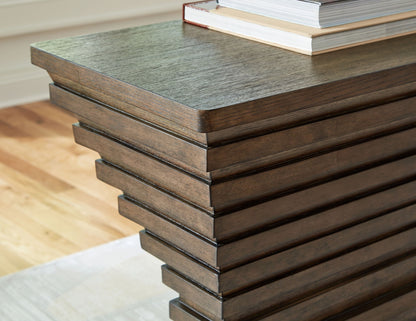 Hannodream - Warm Brown - Sofa Table - Hornell Furniture Outlet