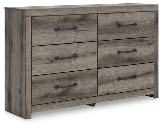 Graystorm - Brown Gray - Six Drawer Dresser - Hornell Furniture Outlet